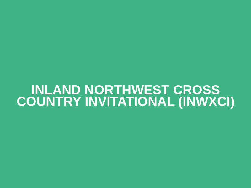 Inland Northwest Cross Country Invitational (INWXCI) Logo