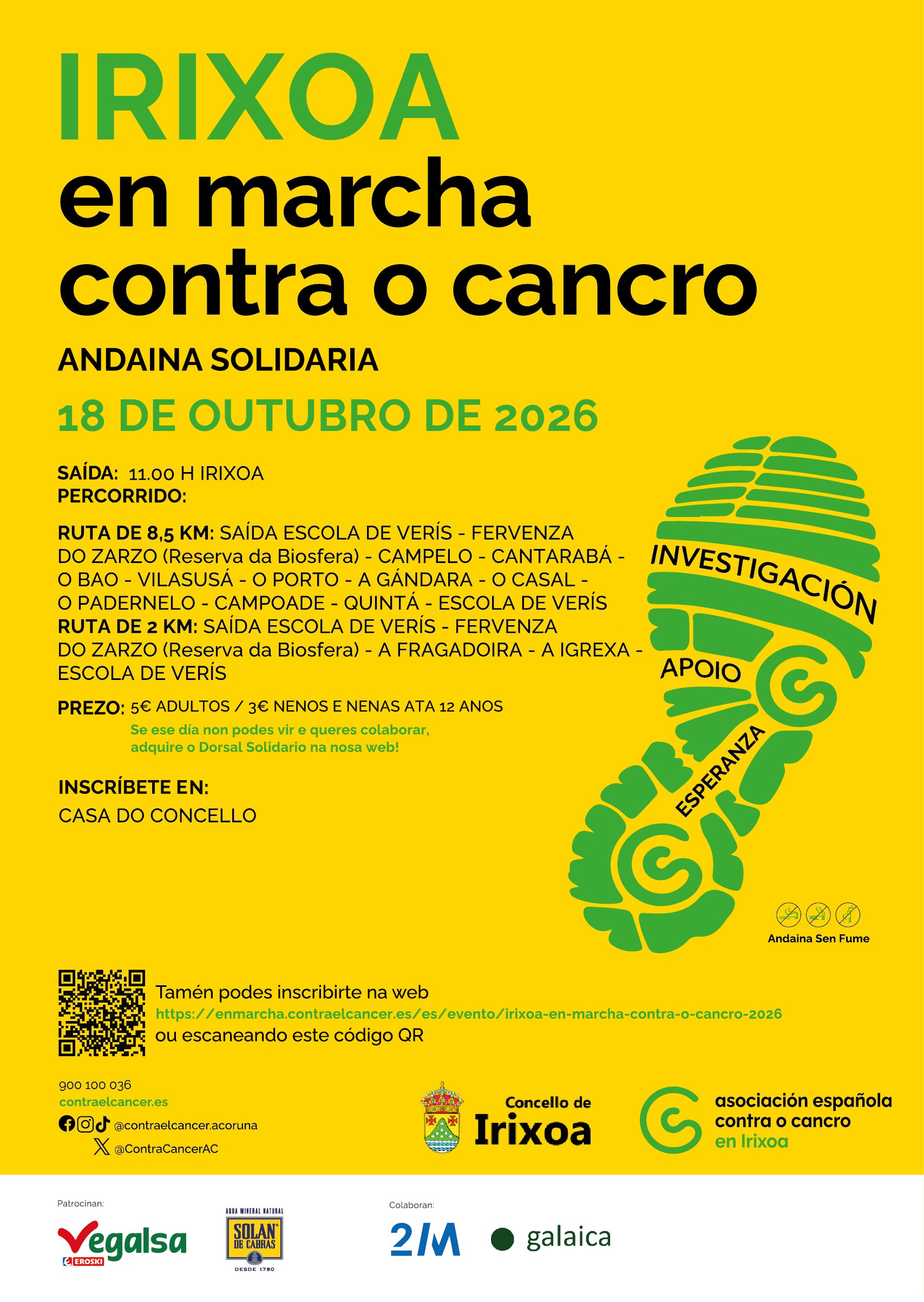 Irixoa en Marcha Contra o Cancro 2026