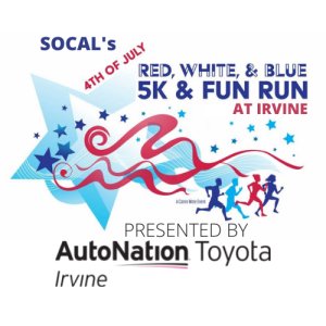 IRVINE 4th of July-Red, White, & Blue 5k & 1 Mile Logo