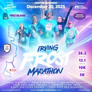 Irving Frost Marathon Logo