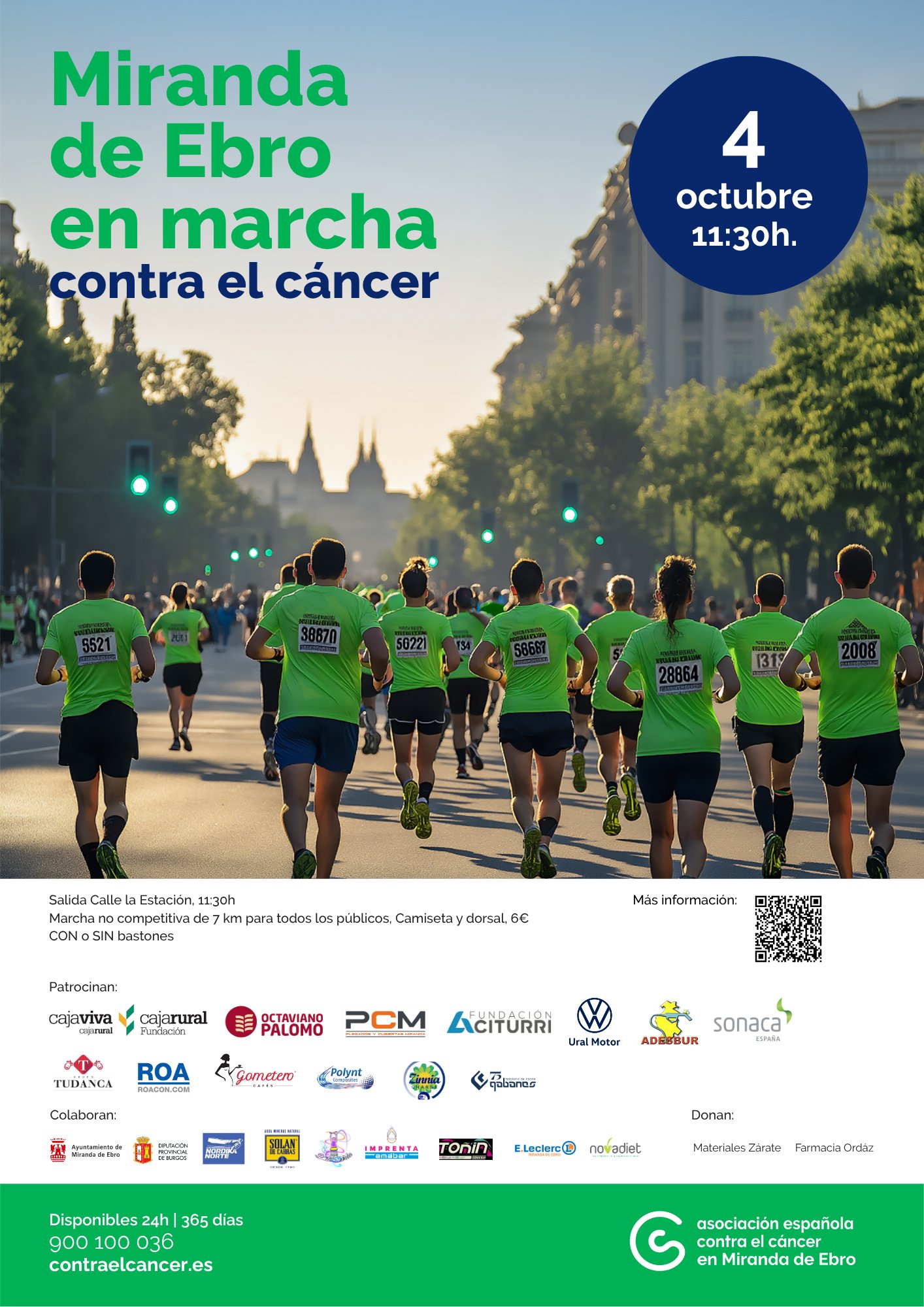 IV Marcha Nórdica Miranda de Ebro Contra el Cáncer Logo