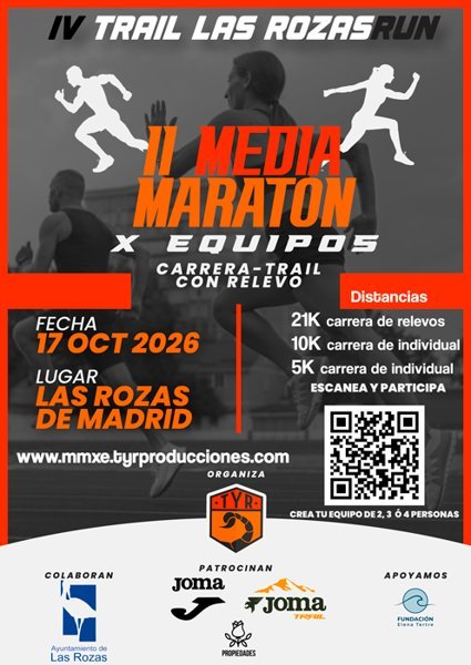 IV Trail Las RozasRun y II Media Maratón x Equipos Logo