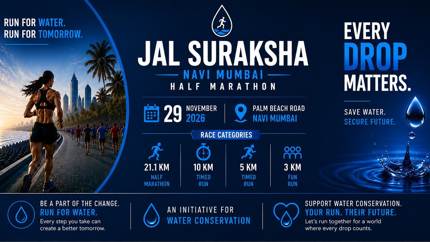 JAL SURAKSHA NAVI MUMBAI HALF MARATHON 2026 Logo