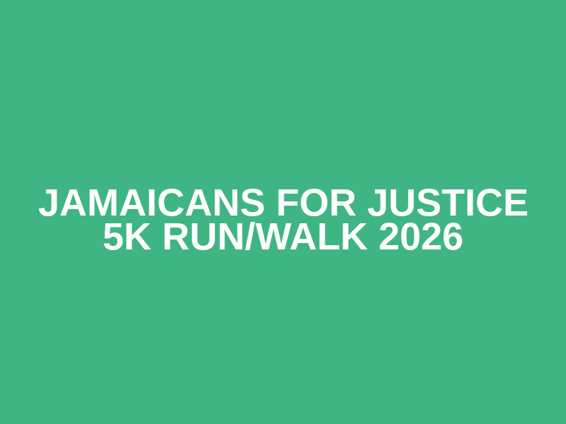 Jamaicans For Justice 5K Run/Walk 2026 Logo