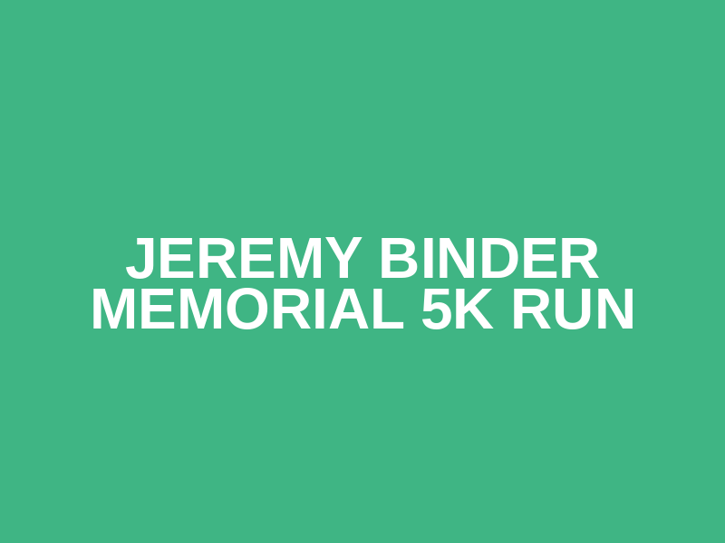 Jeremy Binder Memorial 5K Run Logo