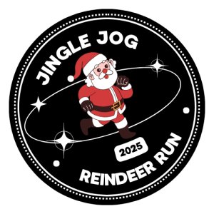 Jingle Bell Jog 5k and Reindeer Glow Run Logo