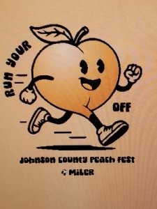Johnson Co Peach Fest 4 miler Logo