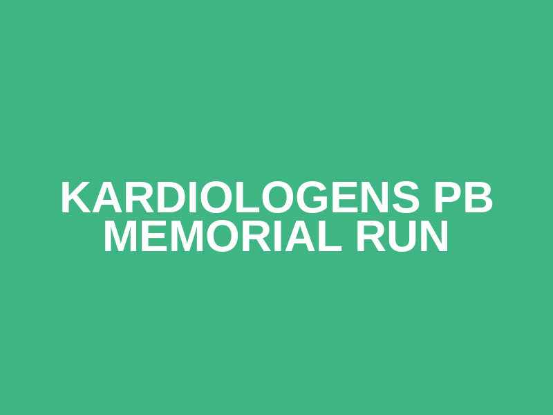Kardiologens PB memorial run