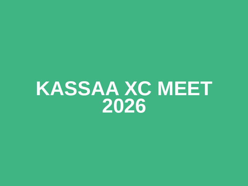 KASSAA XC Meet 2026 Logo