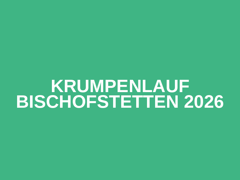 Krumpenlauf Bischofstetten 2026 Logo