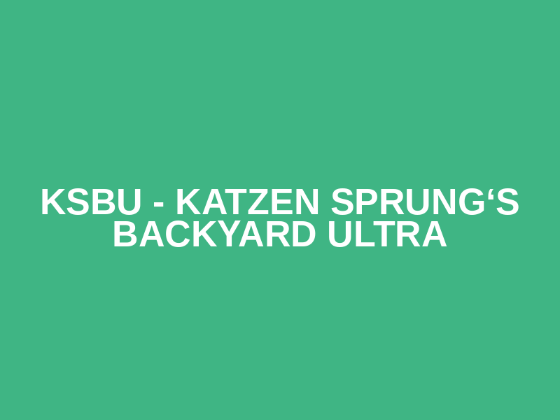 KSBU - Katzen Sprung‘s Backyard Ultra Logo