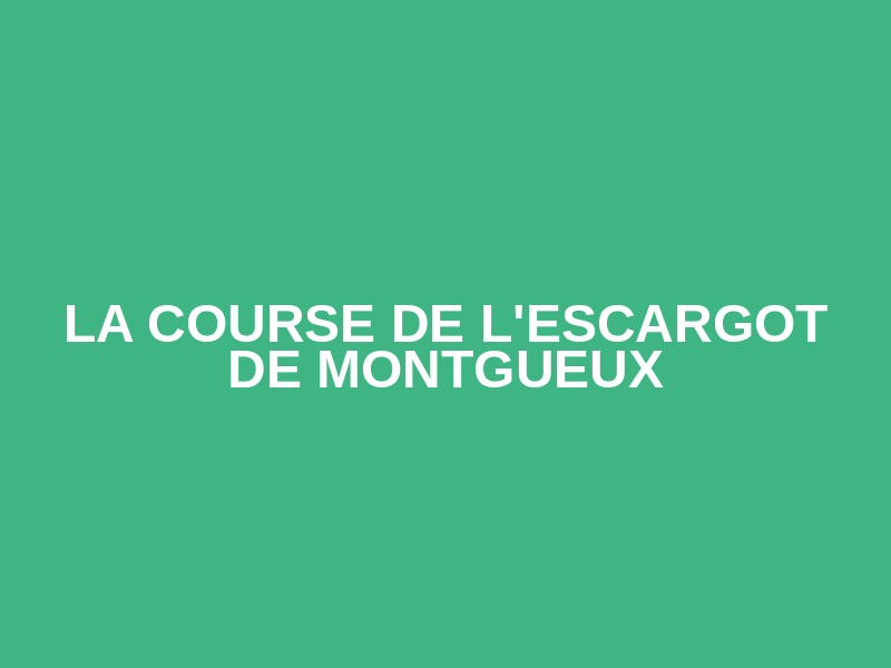 La Course de l'Escargot de Montgueux Logo
