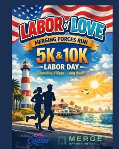 Labor of Love - Merging Forces 5K.10K by Califlow Runs Logo