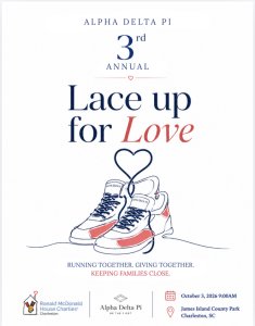 Lace up for Love - a 5k supporting the Ronald McDonald House Charities of Charleston Logo