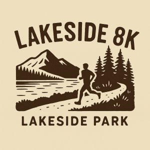 Lakeside Park 8k Run/Walk Logo