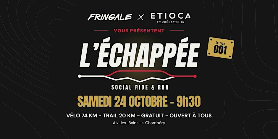 L’Échappée #001 – Social Ride & Run · Aix-les-Bains → Chambéry