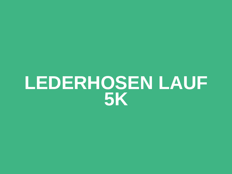 Lederhosen Lauf 5K Logo