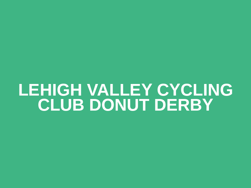 Lehigh Valley Cycling Club Donut Derby Logo
