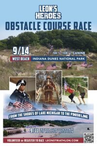 Leon's Heroes Obstacle Course Race - Indiana Dunes National Park Logo