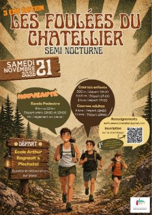 Les foulées du Chatellier 3ème édition Logo
