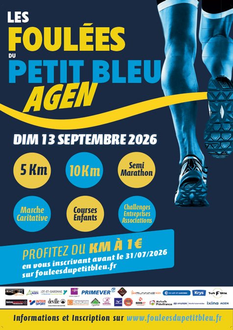 LES FOULÉES DU PETIT BLEU Logo
