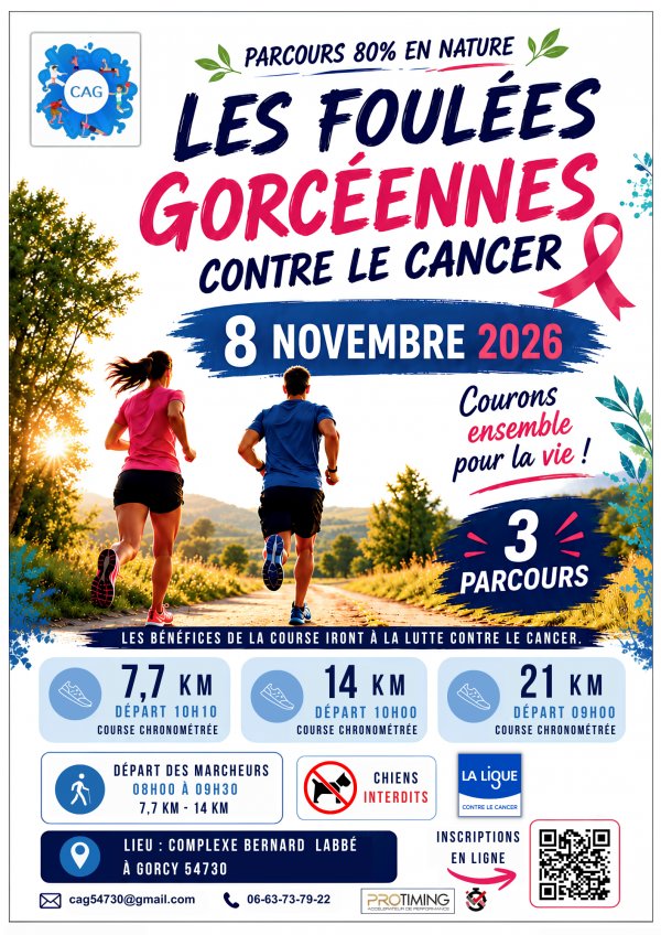 Les Foulées Gorcéennes contre le Cancer