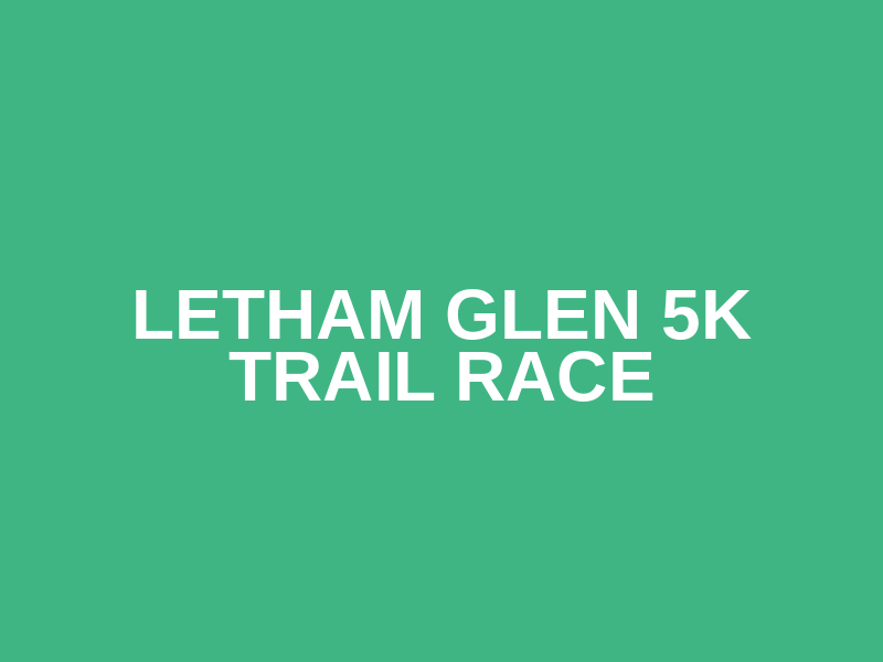 Letham Glen 5K Trail Race Logo