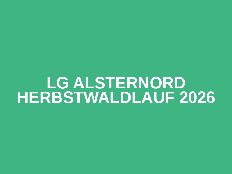 LG Alsternord Herbstwaldlauf 2026 Logo