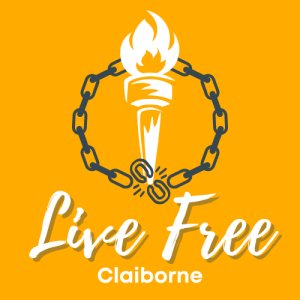 Live Free - Claiborne's Freedom Run Logo