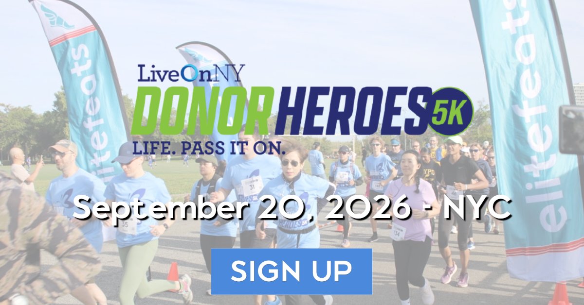 LiveOnNY Donor Hero's 5K Run/Walk 2026