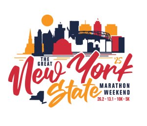 "LOOP THE LAKE" The Great New York State Marathon Weekend Logo