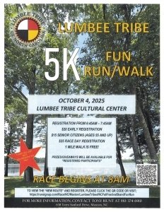 Lumbee Tribe of NC Fall  Festival 5k and Fun Run Logo
