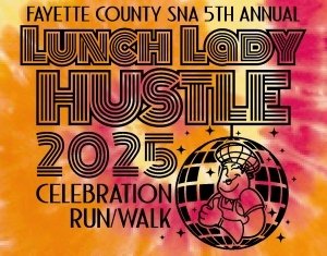 Lunch Lady Hustle 5K Run/Walk Logo