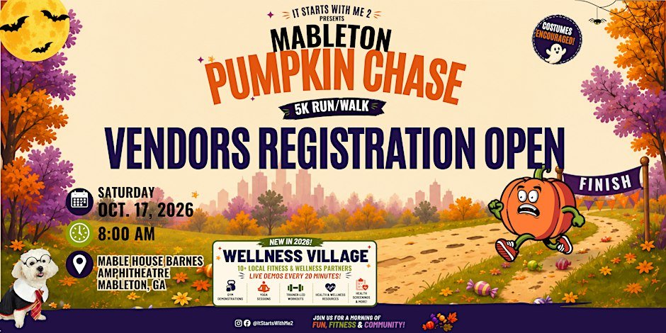 Mableton Pumpkin Chase 5K Vendor Registration