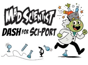 Mad Scientist Dash for Sci-Port Logo