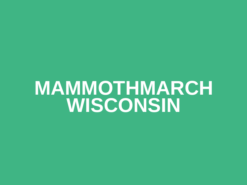 MammothMarch Wisconsin Logo