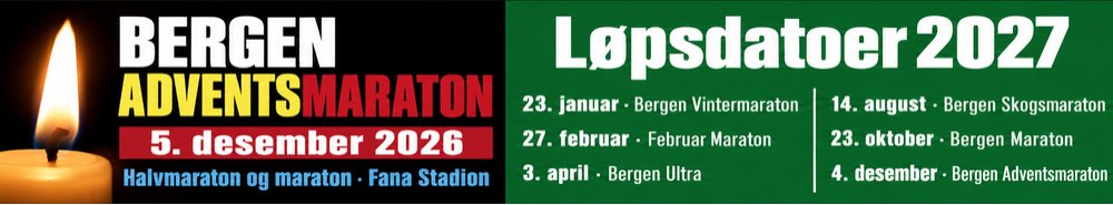 Maratonkarusellen 2026 løp 6 Bergen Adventsmaraton