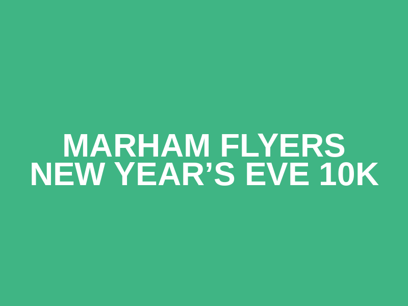 Marham Flyers New Year’s Eve 10K Logo