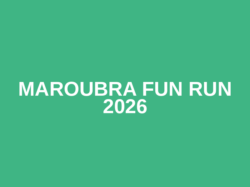 Maroubra Fun Run 2026 Logo