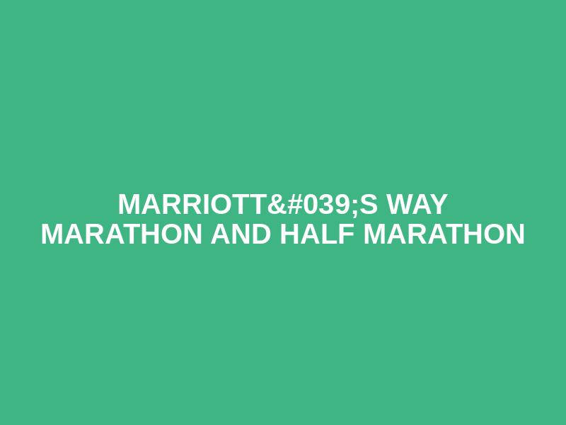 Marriott's Way Marathon and Half Marathon Logo