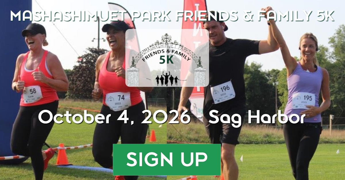 Mashashimuet Park Friends & Family 5K Run/Walk 2026 Logo