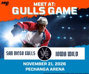 Meet at: Gulls Game Logo