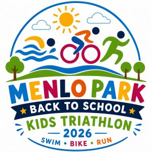 Menlo Park Back-to-School Kids Triathlon Logo