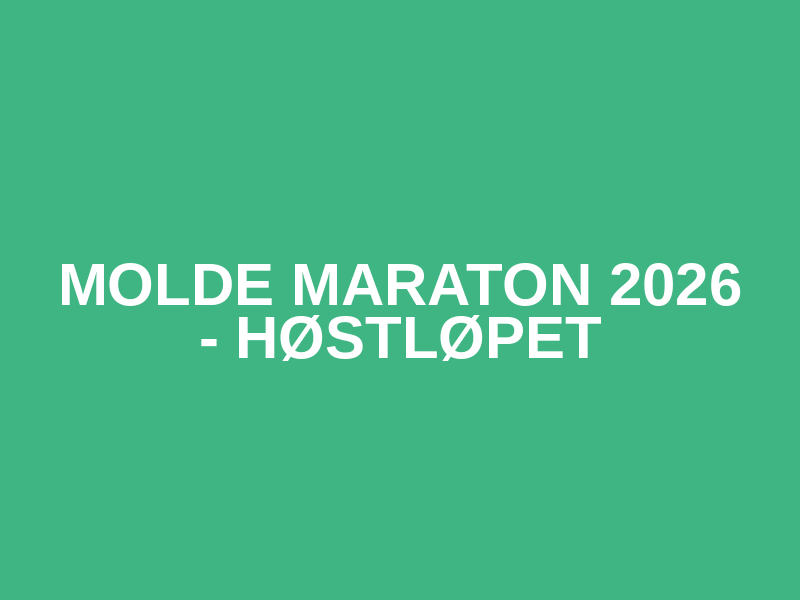 Molde maraton 2026 - Høstløpet