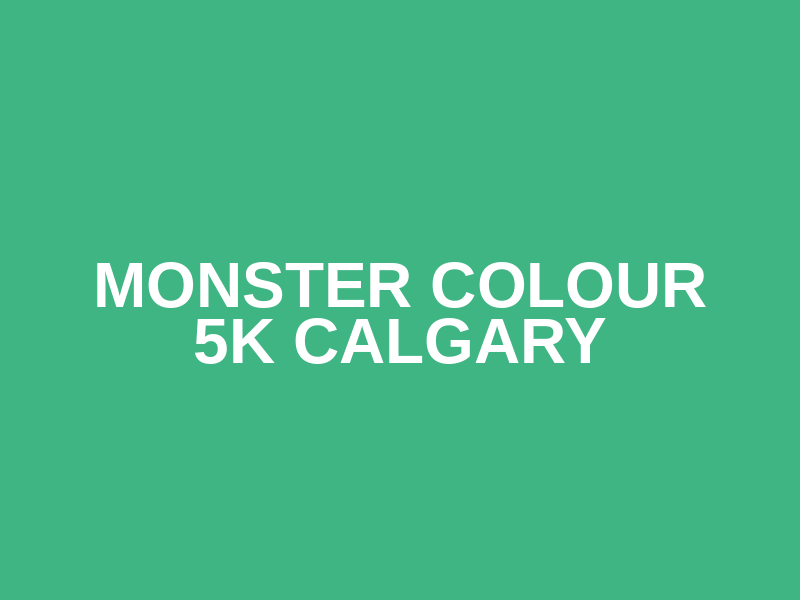 Monster Colour 5k Calgary Logo