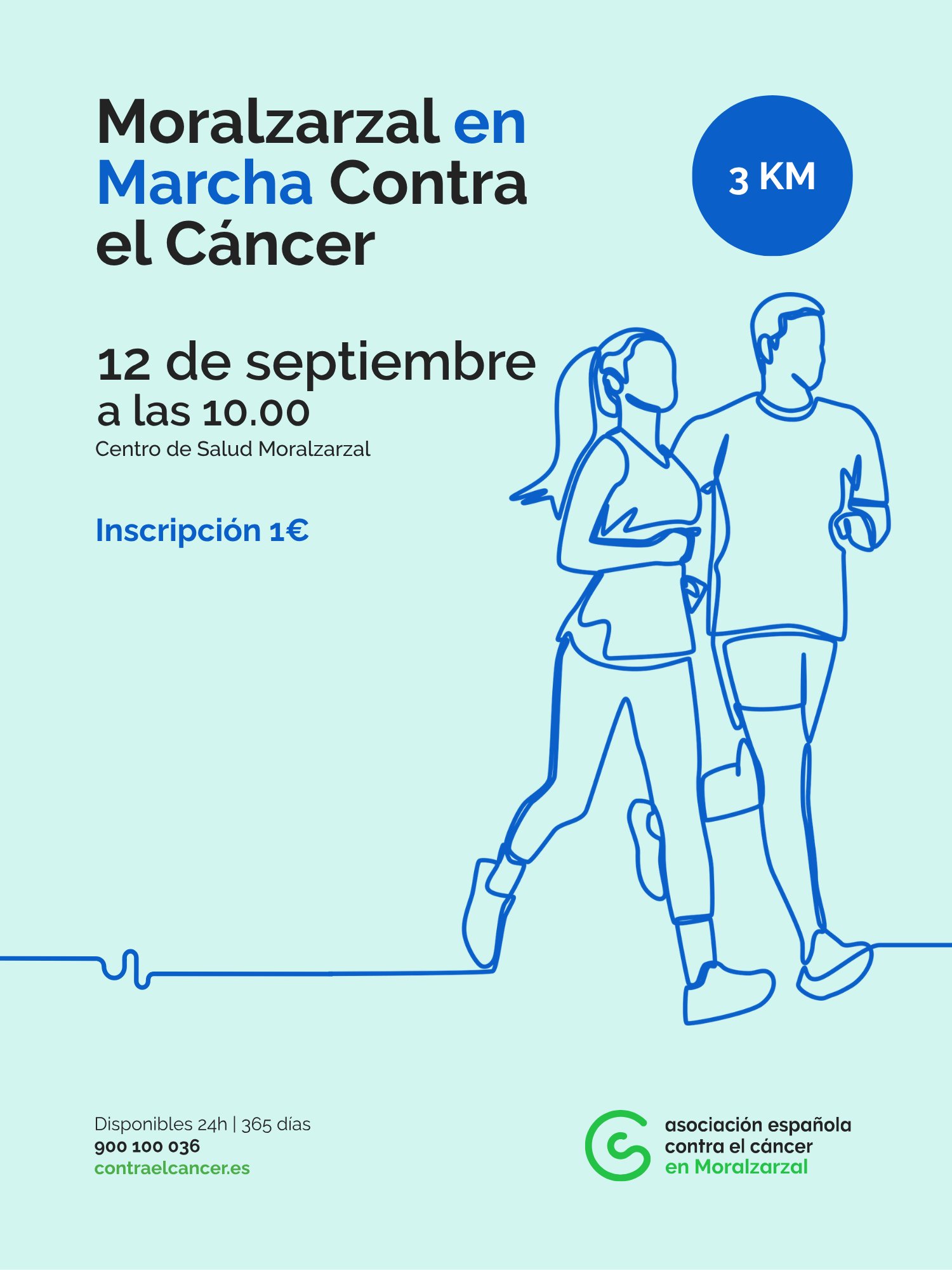 MORALZARZAL EN MARCHA CONTRA EL CÁNCER Logo