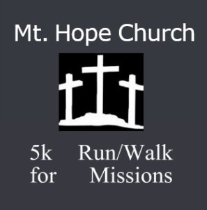 Mt. Hope Church 5K Run for Missions Logo