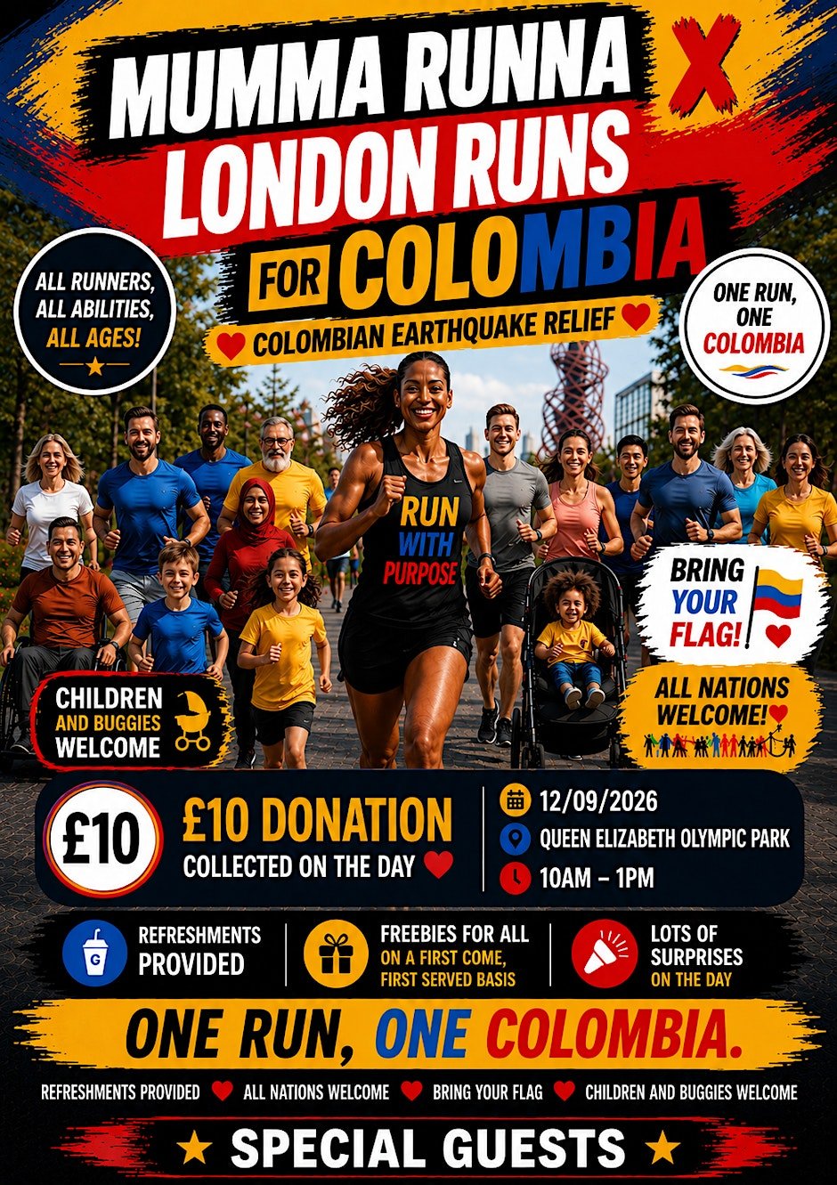 Mumma Runna x LONDON runs for COLOMBIA Logo