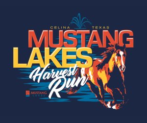 Mustang Lakes Harvest Run Logo
