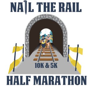Nail the Rail Half Marathon, 10K & 5K Logo
